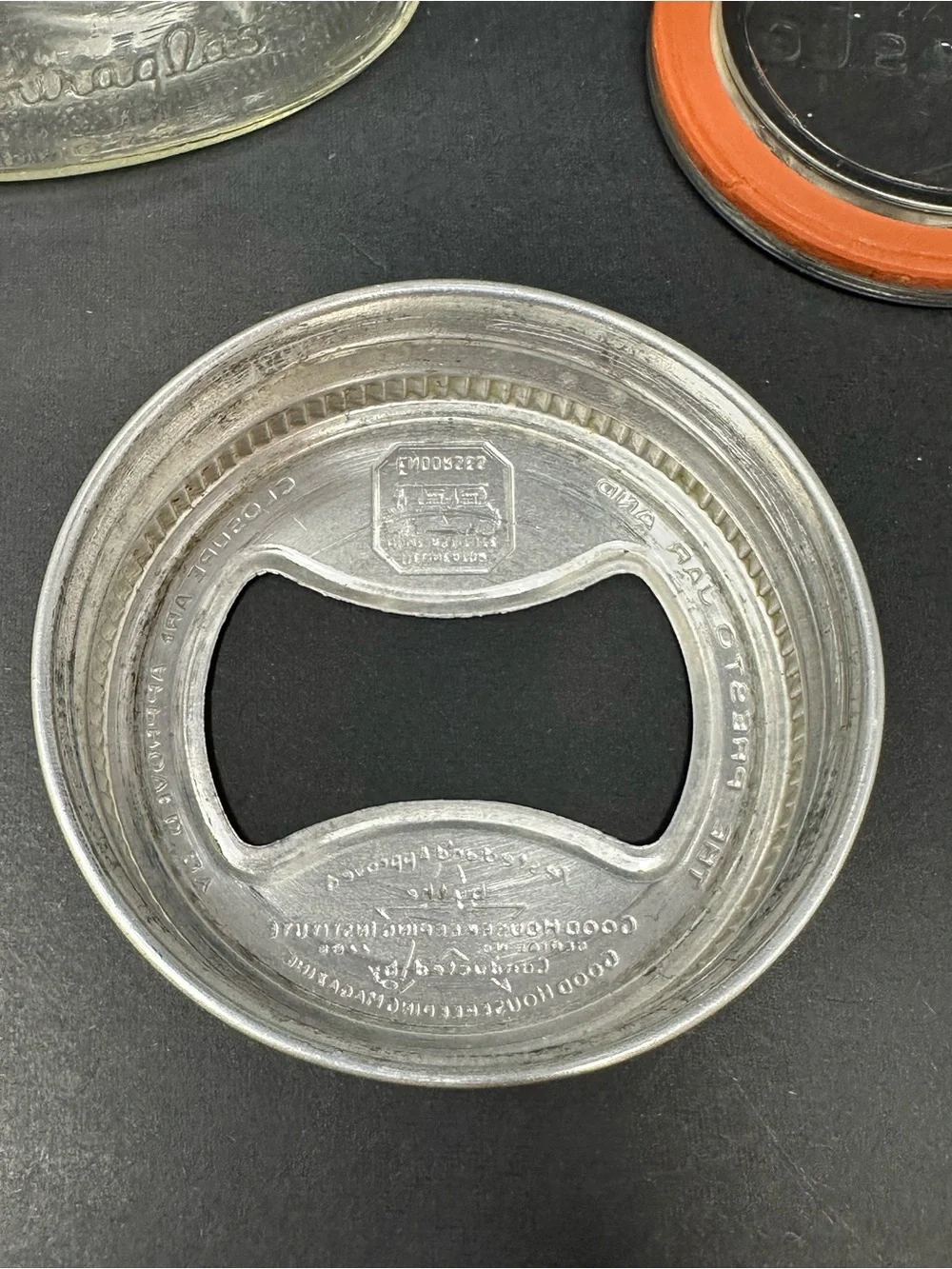 Vintage Presto Supreme Mason Jar Zinc Cap w/ Glass Lid Insert Owens-Illinois Co.